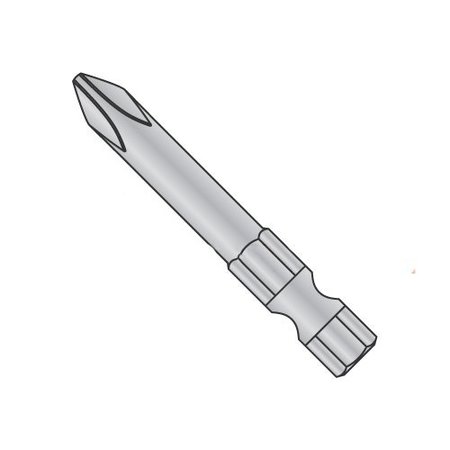 NEWPORT FASTENERS 2 X 2 3/4 X 1/4 Phillips Power Bit/Point Size: #2/Length 2 3/4"/Shank: 1/4" , 100PK 798708